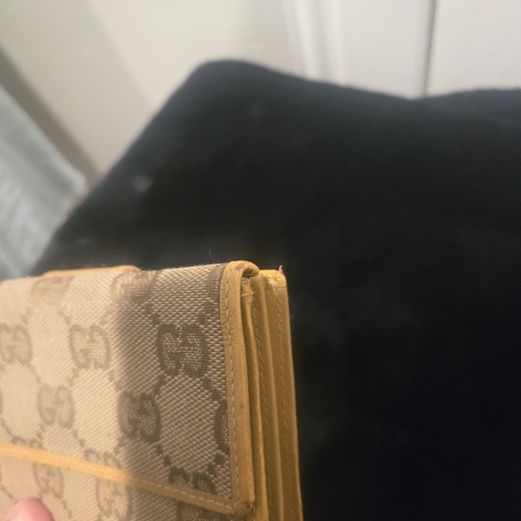 Vintage GUCCI GG Logo Canvas Leather Bifold Wallet - Picture 5 of 14